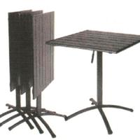 Tavolo acciaio ribaltabile colore grigio 70x70 cm