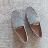 Mocassini Geox Uomo Camoscio Grigio