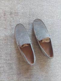 Mocassini Geox Uomo Camoscio Grigio