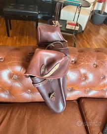 Borsa per bicicletta in cuoio artigianale