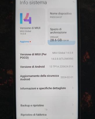 Poco x4 gt(root) 128gb(8gb+5gb RAM)