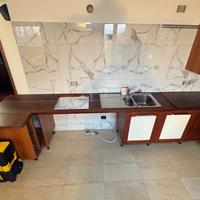 Top cucina in legno massiccio+alzatine+zoccolini