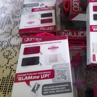 11 pezzi custodia pochette nero glitter