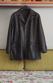Giacca lunga in vera pelle
