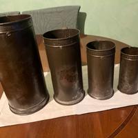 4 ANTICHI MISURINI PER LIQUIDI , OLIO , VINO ECC.