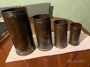 4 ANTICHI MISURINI PER LIQUIDI , OLIO , VINO ECC.