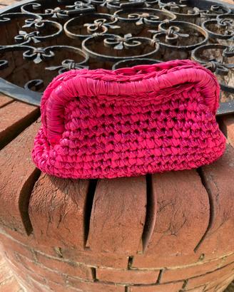 Borsa crochet fucsia