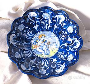 Piatto a coppa (crespina) maiolica Faenza