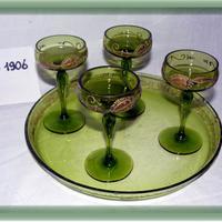 Bicchieri a coppetta decorata - primi '900