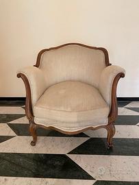 Poltroncina Bergère stile Luigi XV