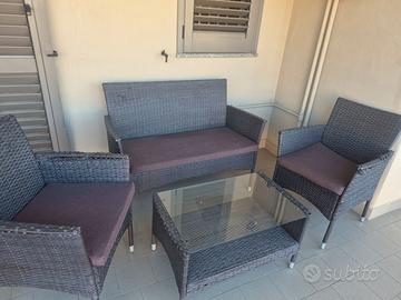 Set da esterno / giardino in rattan