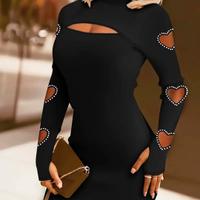 abito elegante corto nero taglia M