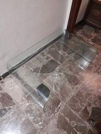 Tavolino salotto CRISTALLO curvato C 107x60x35