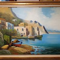 Quadro olio su tela cm 142x112 compresa cornice