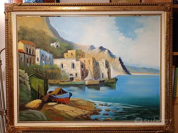 Quadro olio su tela cm 142x112 compresa cornice