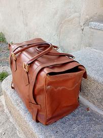BORSONE PELLE SPESSISSIMA ROSSO MAROCCHINO