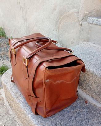 BORSONE PELLE SPESSISSIMA ROSSO MAROCCHINO