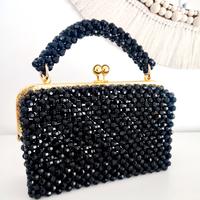 Pochette in perline nere handmade 