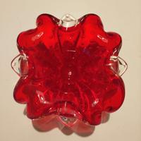 Ciotola porta oggetti in vetro rosso