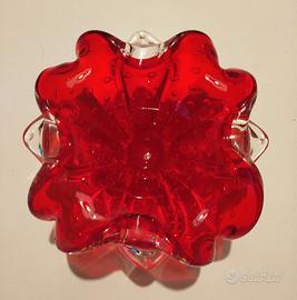 Ciotola porta oggetti in vetro rosso