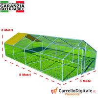 Recinto per Galline 3x8m x 2mH-24mq - giallo
