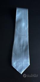 Cravatta seta lucida grigio