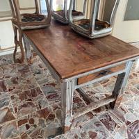 Tavolo  in legno massello di ciliegio + 5 sedie