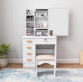 Toletta trucco con sgabello. Postazione Make up.