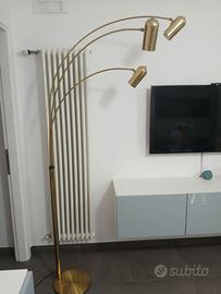 Lampada Da Terra Arco Vintage Anni 70 Ottone Stile