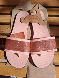 Ciabatta/infradito Havaianas rosa ballet glitterat