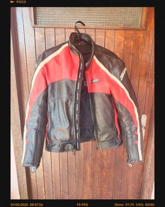 SKYPE giubbotto moto in pelle 