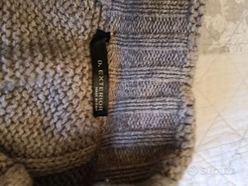 Cardigan donna D. Exterior beige maglia invernale