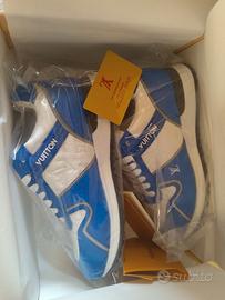 scarpe LV blu bianche