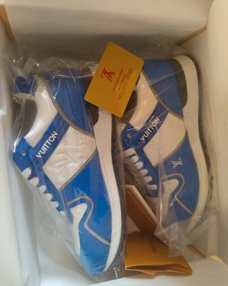 scarpe LV blu bianche