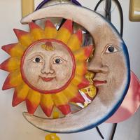 Sole e Luna Colorati in Legno