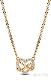 Pandora Collana Cuore Infinito Placcatura Oro14k