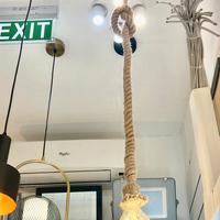 lampadario in corda 