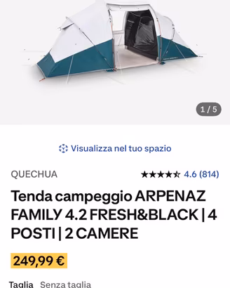 Tenda per campeggio
