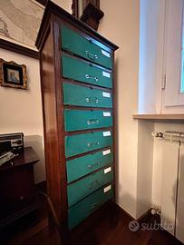 Rarissima cassettiera/archivio verticale d’epoca