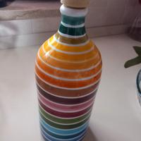 bottiglia decorata olio
