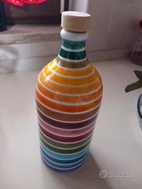 bottiglia decorata olio