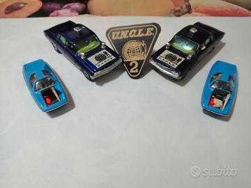 U.N.C.L.E AUTOMODELLI vintage 2 Corgi+2 e 1 stemma