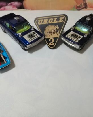 U.N.C.L.E AUTOMODELLI vintage 2 Corgi+2 e 1 stemma