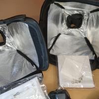 Kit luci con 2 soft box usati (lampade escluse)