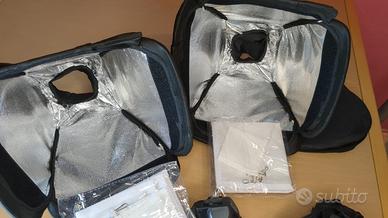 Kit luci con 2 soft box usati (lampade escluse)