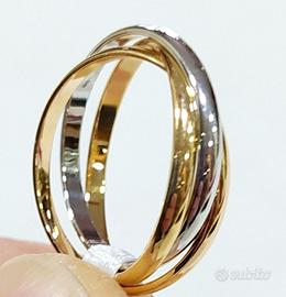 Intreccio insieme nei 3 colori in oro 18kt
