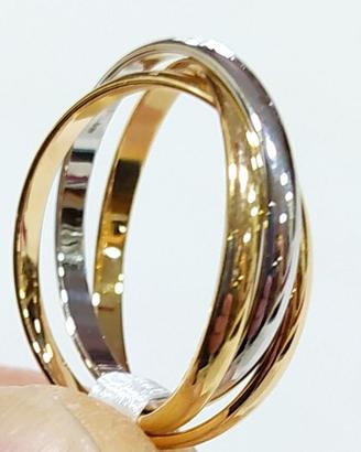 Intreccio insieme nei 3 colori in oro 18kt