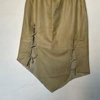 Gonna orlo asimmetrico pelle vintage