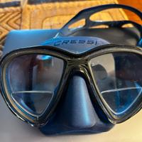 Maschera sub Cressi Quantum con lenti ottiche +3