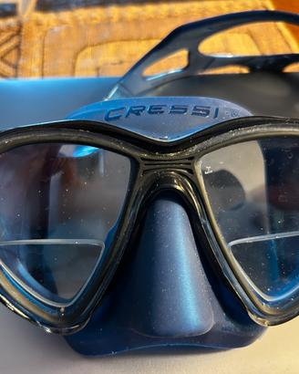 Maschera sub Cressi Quantum con lenti ottiche +3